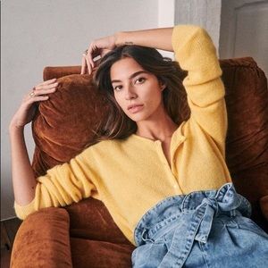 pastel yellow sezane gaspard jumper